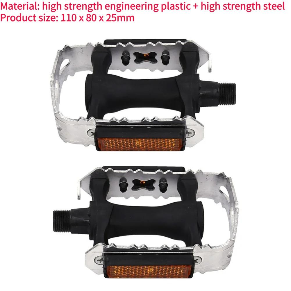 Mountain Bike Pedals Ultralight Aluminium Alloy Reflector Bicycle Flat Pedals