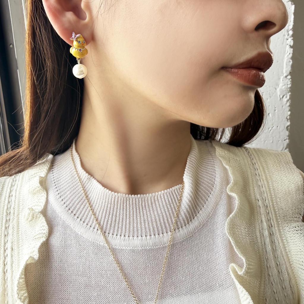 Chick Motif Earrings SAMA1527 XY [Anna Sui]