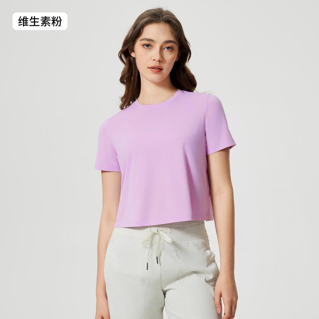 Summer round neck yoga suit short loose quick-drying sports short-sleeved women's light and breathable fitness T-shirt D11011