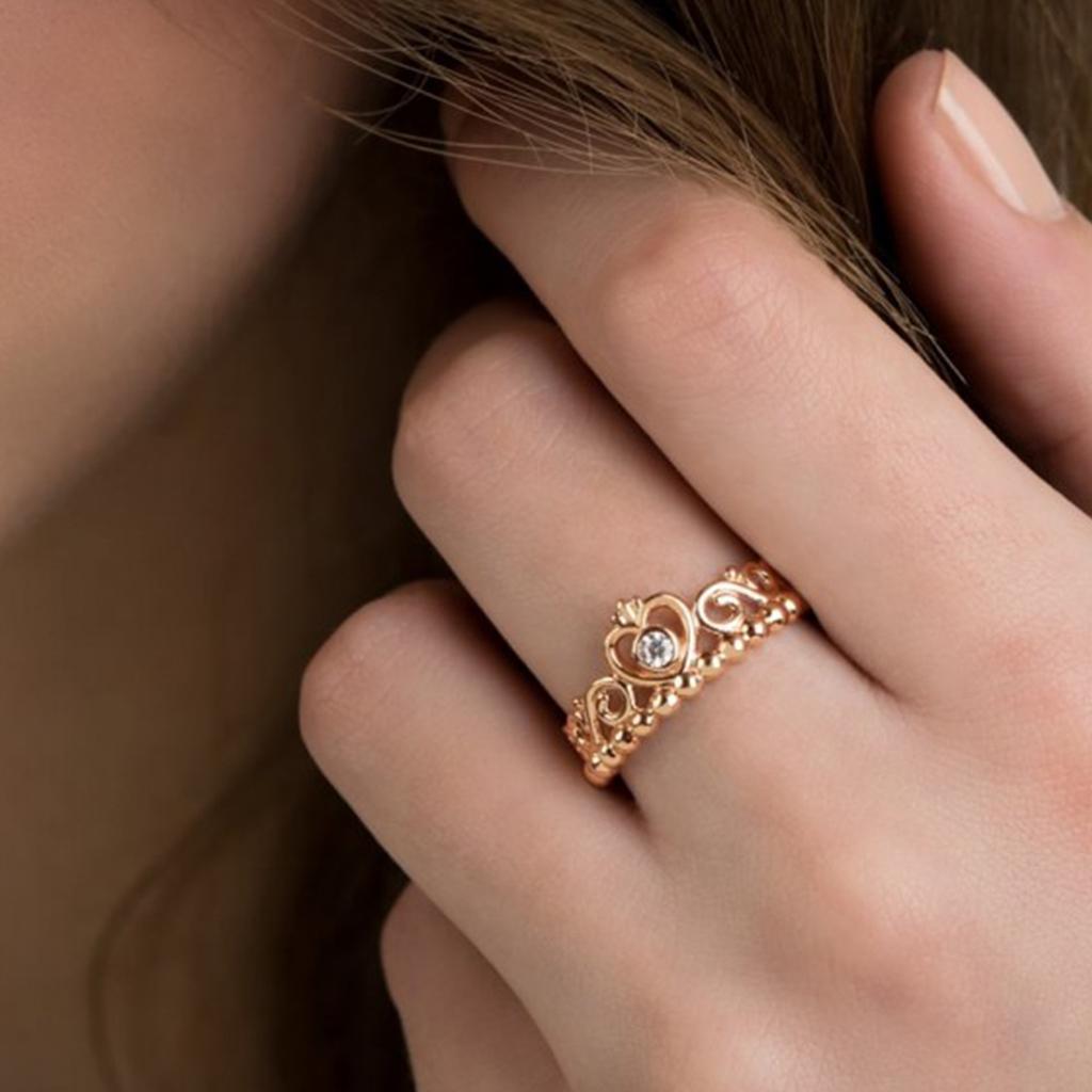 Pandora Prinzessinnenkrone Ring Damenringe Roségold 180880CZ