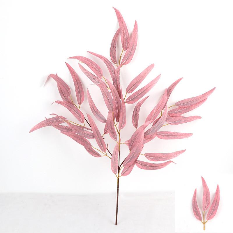 Eucalyptus Branch Artificial Flower Decor With Silk And Plastic Material For Wedding And Outdoor Settings
