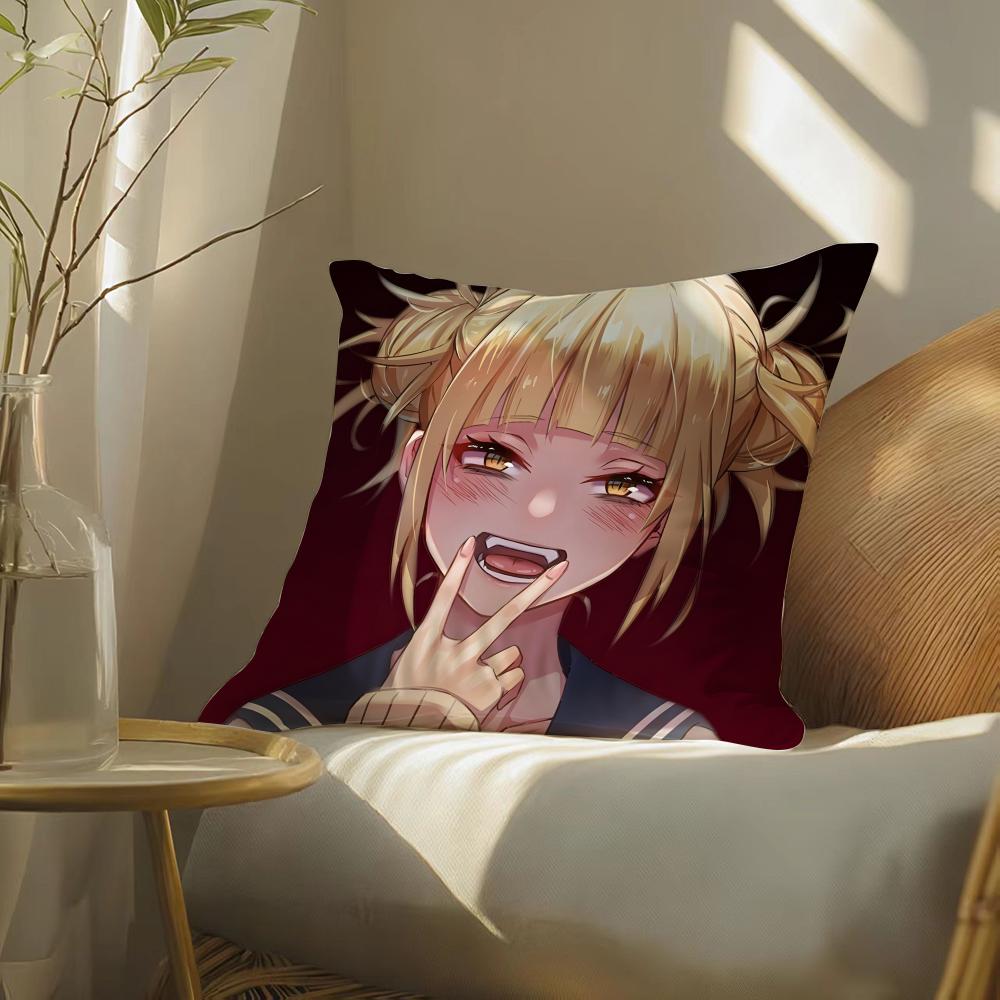 M-My Hero Academia Himiko Toga Pillow Case Pattern Printed Pillowcase For Living Room Sofa Cushion Cover & Bedroom Decor