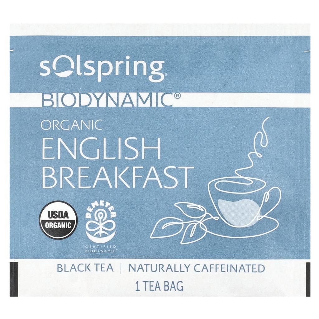 Dr. Mercola, Biodynamic, Organic English Breakfast, Black Tea, 18 Tea Bags, 1.27 oz (36 g)
