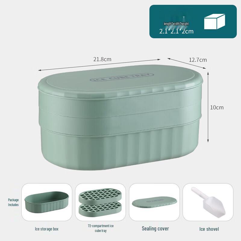 

ZISIZ Ice Cube Tray Set with Lid and Storage Box