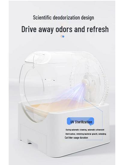 Smart Automated Cat Litter Box: Fully Enclosed, Electric, Deodorizing, Anti-Splash, Self-Cleaning.