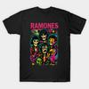 Pánské černé tričko s potiskem Ramones Potisk na přenosovém papíře bez ořezu Bavlněné tričko
