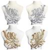 Gold Silver Red Sewing Supplies 40*19CM Bodice Applique Fabric Fashion Elegant Sequin Patches