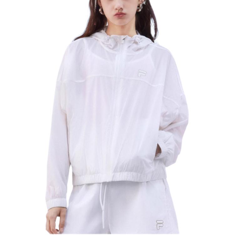FILA Fusion Lightweight Sports UV Protection Jacket Women Jacket White T11W423705F-WT