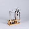 750ML Cocktail Shaker Set with Bamboo Stand