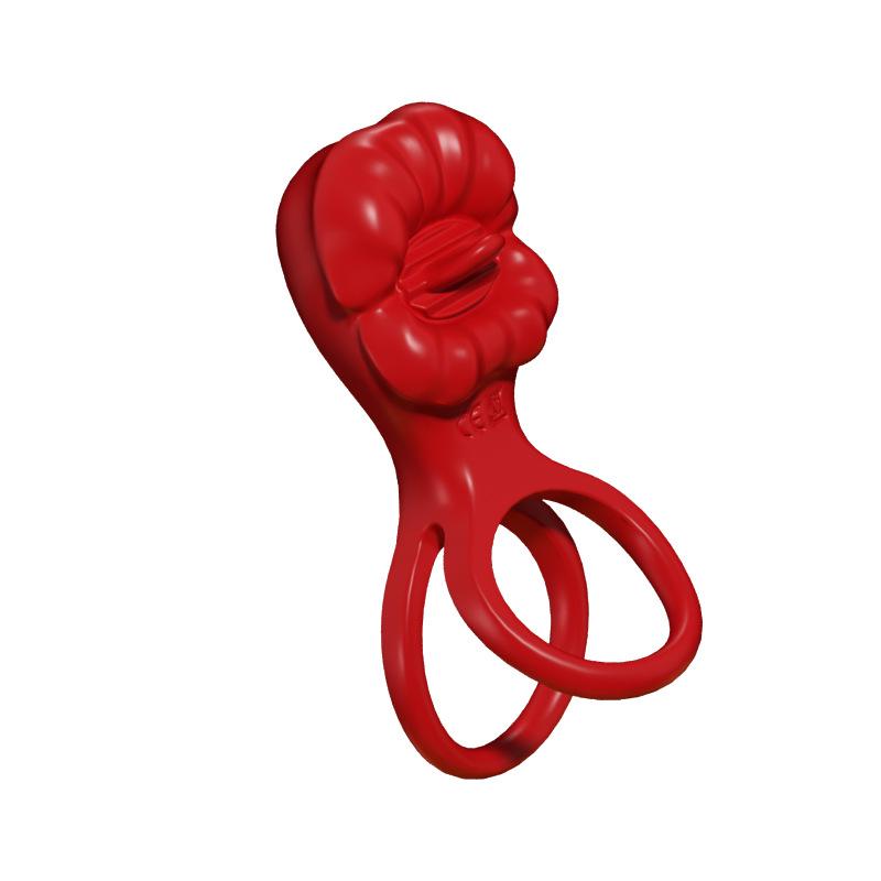 Vibrador 2 em 1 Brinquedos sexuais masculinos Envolvimento apertado em torno do pênis e períneo Anel peniano Estimulador clitoriano com prazer de lamber oral Brinquedos sexuais adultos para casais