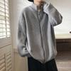 Mens Thick Loose Lazy Style Knit Cardigan Casual Round Neck Long Sleeve Outerwear