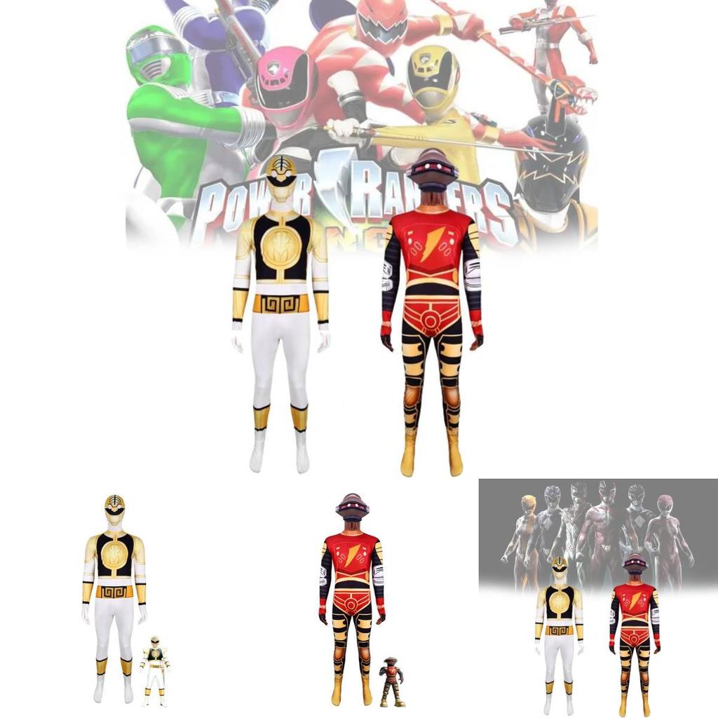 Mighty Morphin Power Rangers Dinosaur Cosplay Suit For Kids Halloween Costume Party