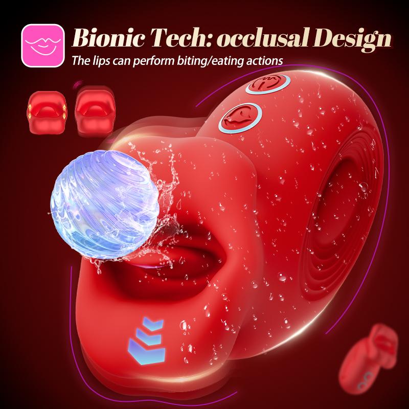 Bdsm High Quality Portable 10-Speed IPX7 Waterproof Silicone ABS Sucking Vibrator Strong Tongue Licking Nipple Clitoral