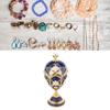 Easter Egg Shaped Trinket Box Hand Painted Decorative Rhinestones Alloy Hinged Enameled Jewelry Box for Rings Necklaces