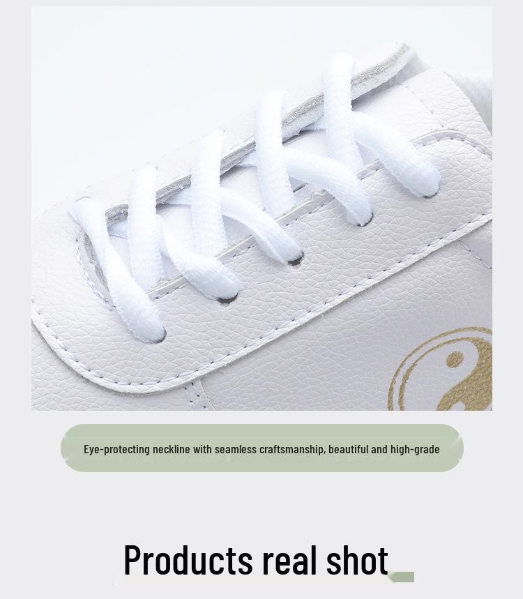 Women's & Men's Genuine Leather Tai Chi Shoes - Spring & Autumn Martial Arts Soft Cowhide with Anti-Odor Breathable Cow Tendon Sole.