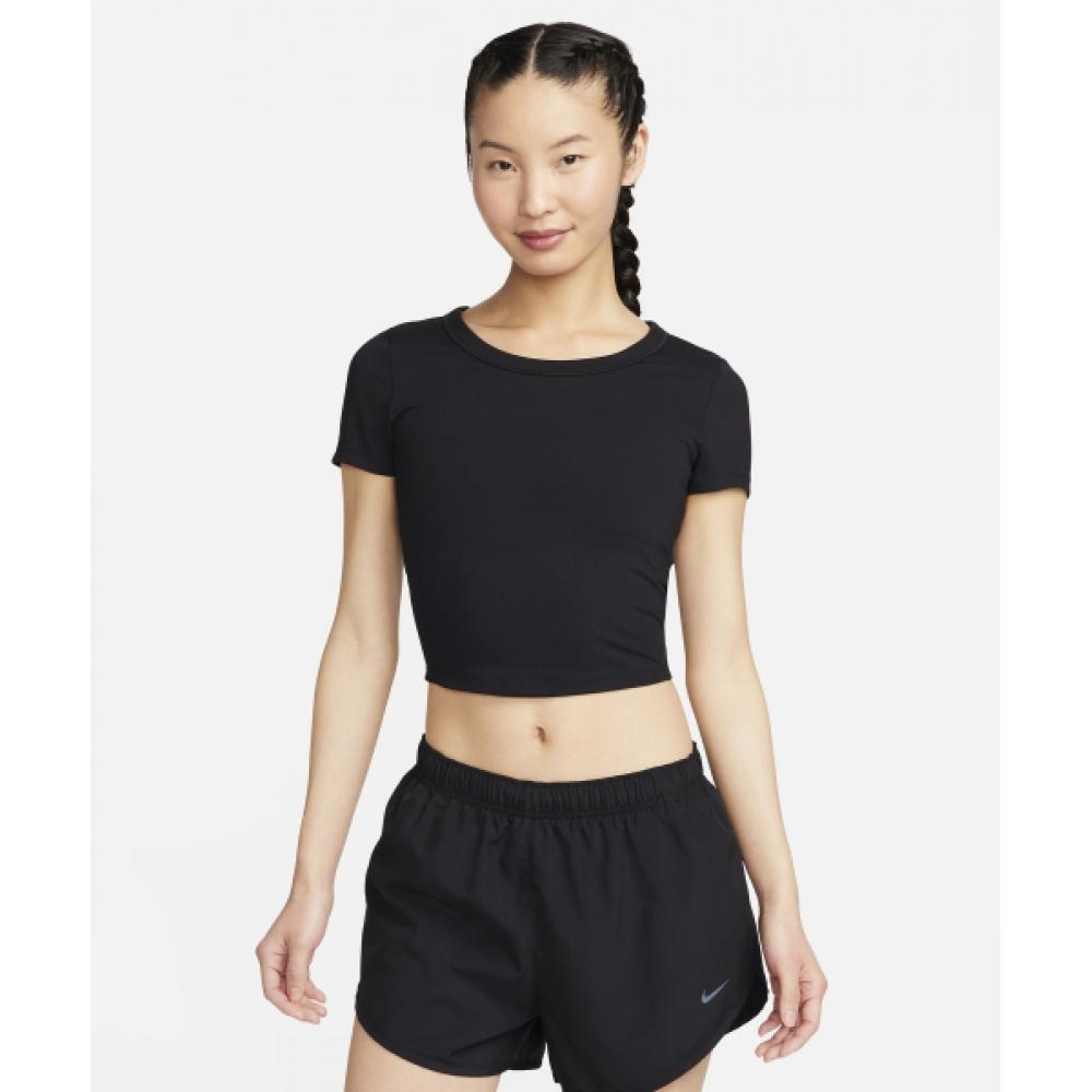 

Укороченный топ NIKE One Fit Dry Fit с короткими рукавами, черный FN2805 010