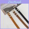 Womens Casual Leather Belt With Silver Pin Buckle For Dresses And Pants