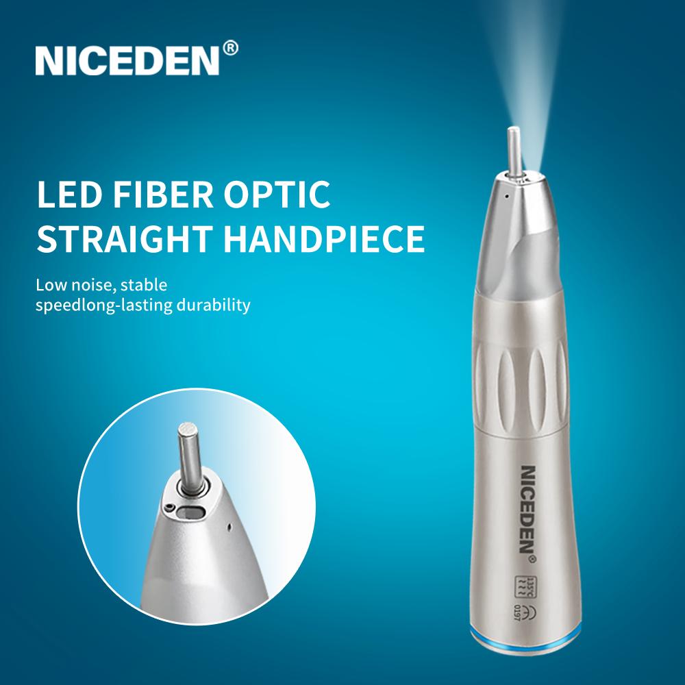 Dental Fiber Led Straight Handpiece XSG65L/X65L/X65 1:1 Blue Ring Internal/external Water Spray Irrigation Electric Micromotor