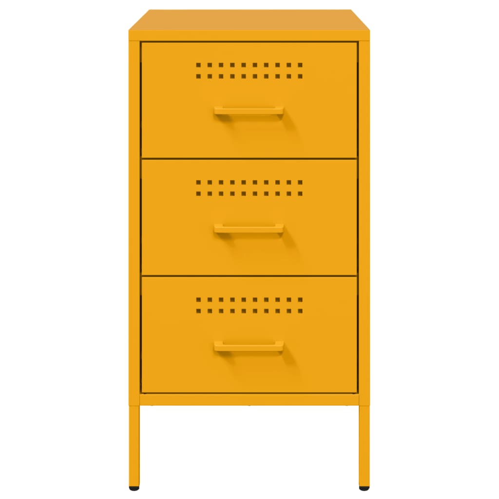 Nightstand Mustard Yellow 36 x 39 x 68 cm Steel