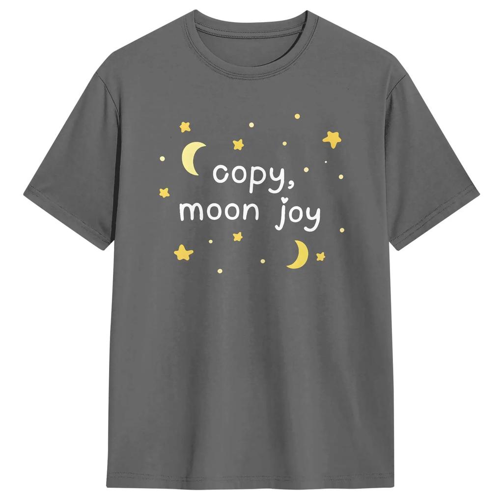 2026 Summer Fashion Trendy Copy Moon Joy Unisex T Shirt Funny Tees Short Sleeve O Neck TShirt Cotton Summer Clothing Y2K