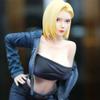 42cm Dragon Ball Z Android 18 Figure Pink Butterfly Android 18 Lazuli Action Figure Anime GK Statue Collectible Model Toy Gifts