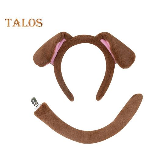 

2/3/4 шт./компл., набор из собачьих ушей и колец для волос для взрослых и детей, плюшевый хлопковый наполнитель, нос, хвост, галстук-бабочка для косплея, рождественский подарок на вечеринку в честь Хэллоуина C