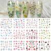 Nail Art Stickers Ins Spring And Summer Flower And Grass Series Zou Ju Flower Watermark Nail Stickers