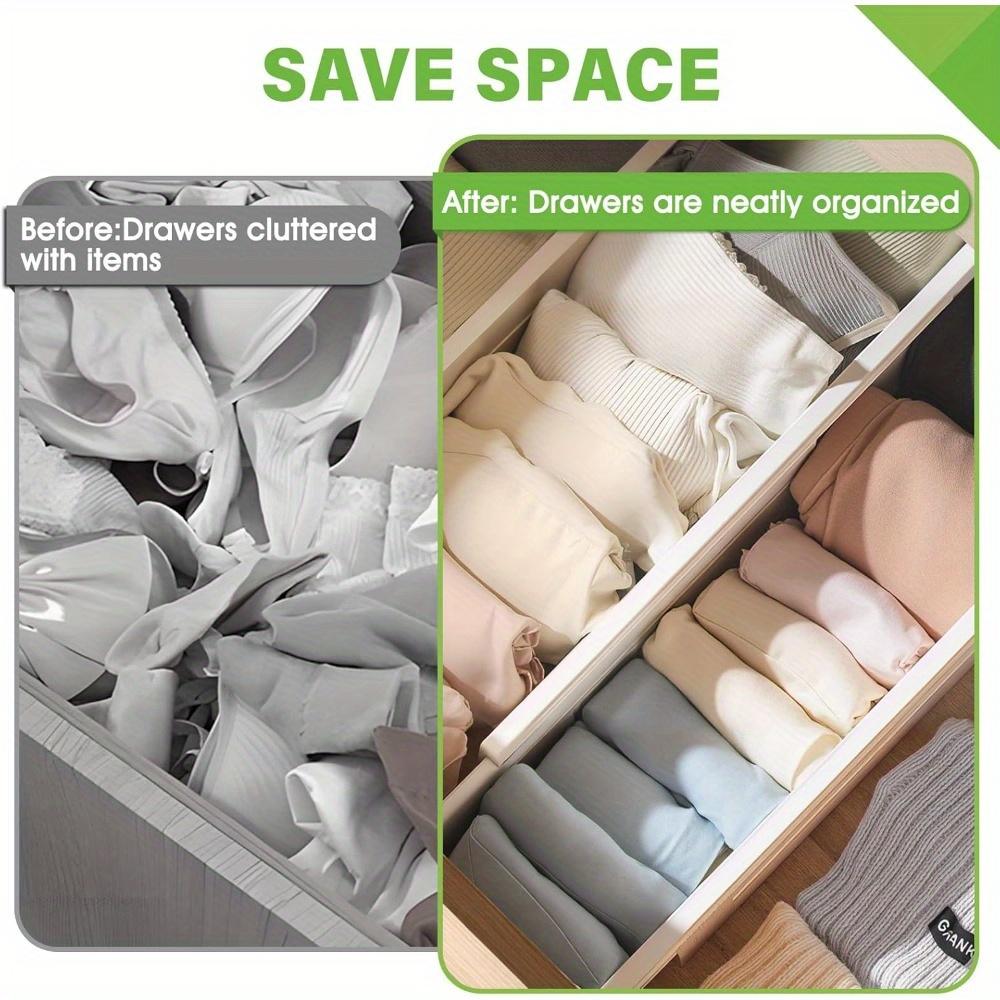 Adjustable Drawer Divider - Heavy-Duty Plastic Expandable and Foldable Storage Box,Suitable for Wardrobe and Drawer Organization