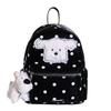 Schoolbag cute commuter backpack bag for women 1011 summer new large-capacity junior high school students student polka dot puppy schoolbag