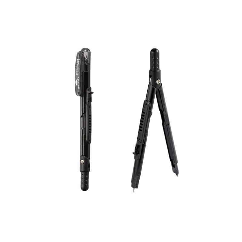 Raymay Fujii Compass Pen Pen, Mechanical Pencil Type, Black JC903B