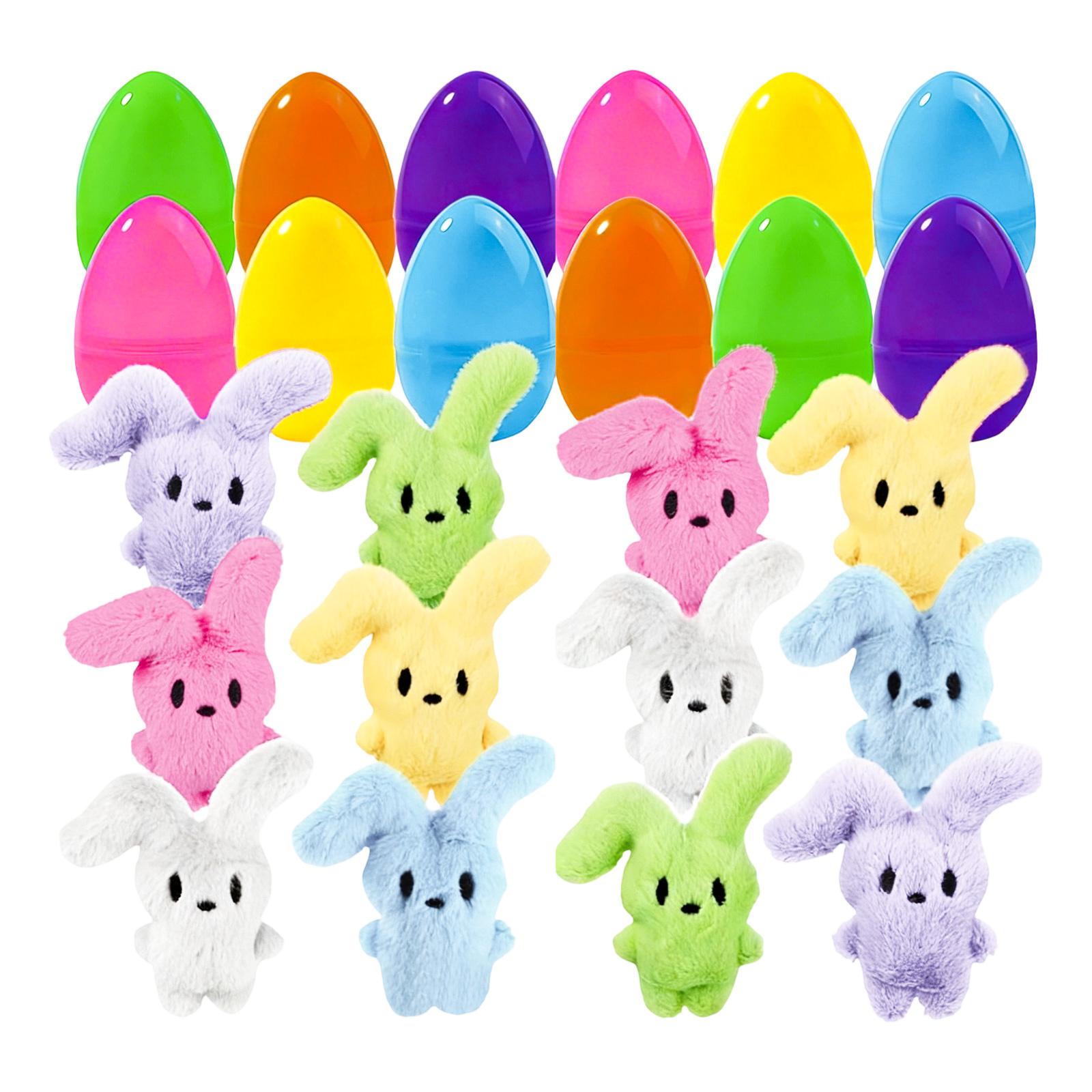 12-piece Easter Egg Set With Bunny  Figurines, Openable Surprise Eggs, And Holiday Basket Fillers