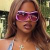 Quality large frame mask sunglasses outdoor YK European and American trend fashion sunglasses sports sunglasses
