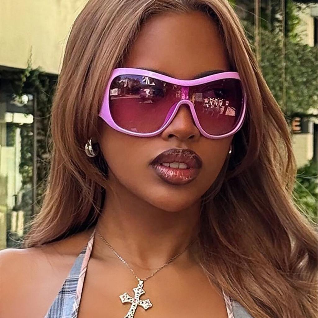 Quality large frame mask sunglasses outdoor YK European and American trend fashion sunglasses sports sunglasses