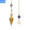 Mixed Aura Natural Spirit Pendulum Crystal Pendant Yoga Gold-plated Buddha Meditation Idea Concentrated Jewelry