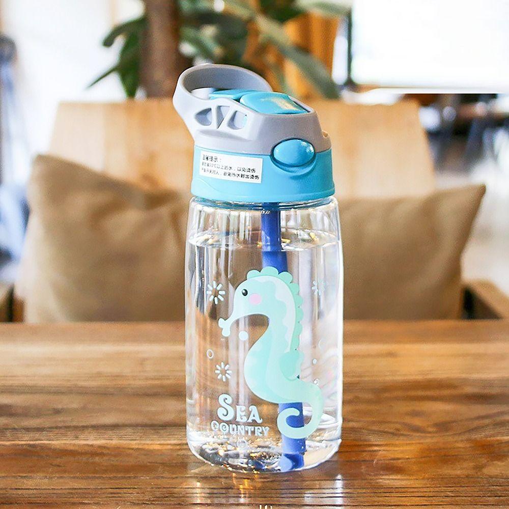 with Flip Straw Water Sippy Cups Leakproof Drinking Cup Sports Bottles  for Student Outdoor Sports