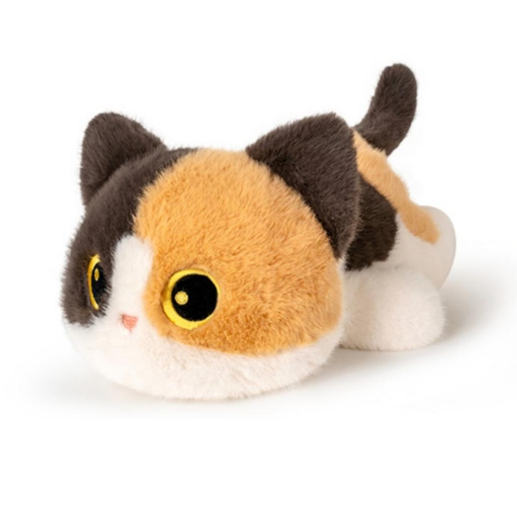 Süßes Flauschiges Katzen Plüschtier Weiches Kuscheltier Kätzchen Plüschtier Kuschelige Katze Puppe für Kinder Erwachsene Weihnachten Geburtstag Geschenk Heimdekoration