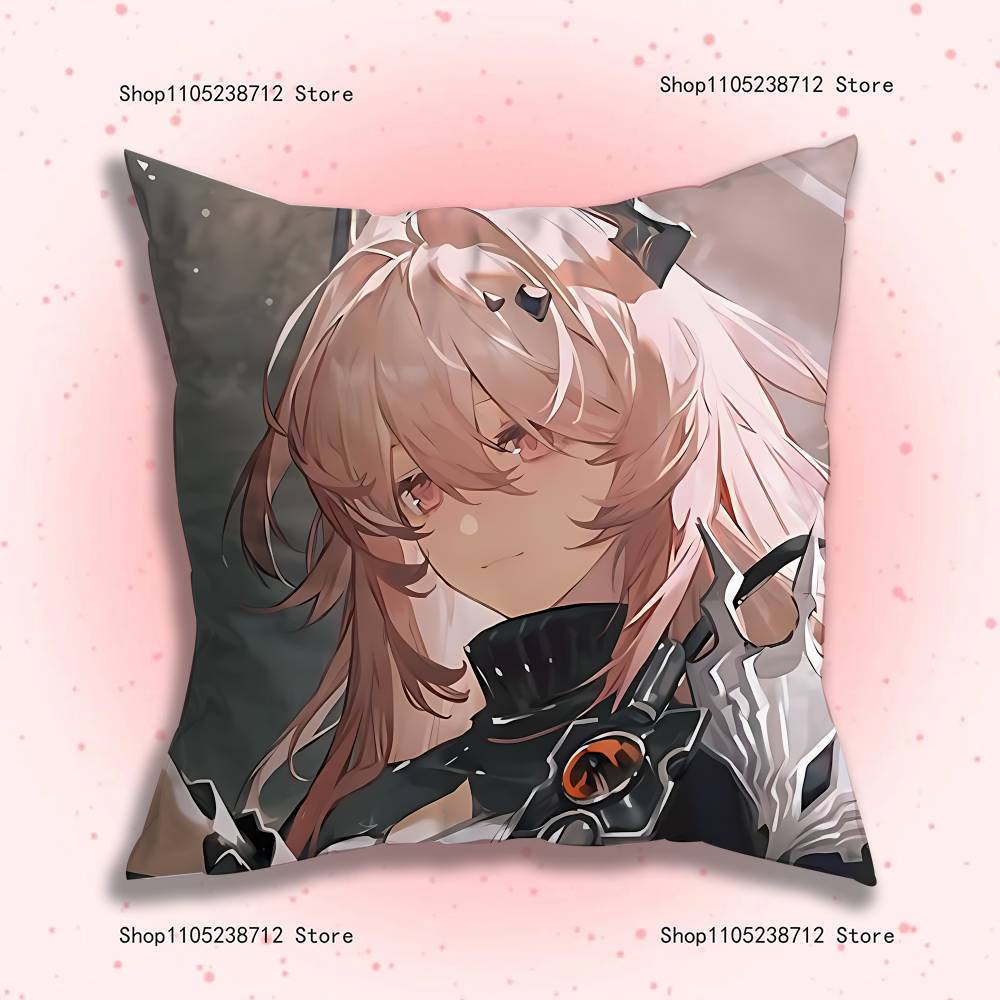 Game Tomorrow Ark A-Arknights Anime Pillow Case Anti-dustmite Pillowcase Invisible zipper silky short plush Sofa cushion cover