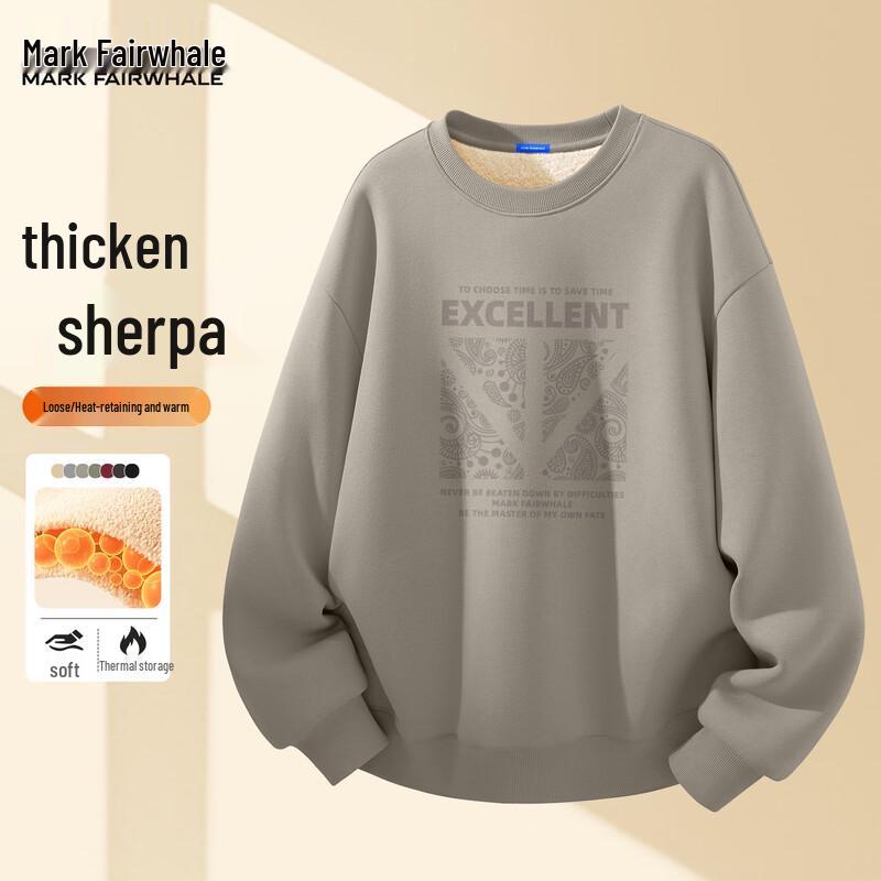 

Mark Fairwhale Men s Fleece-Lined Loose Fit Crewneck Sweatshirt 2XL