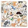 10/30/50pcs Kawaii Cartoon Cat Daily Life Stickers Cute Creative Graffiti Sticker Scrapbook Guitar Phone Laptop Decals