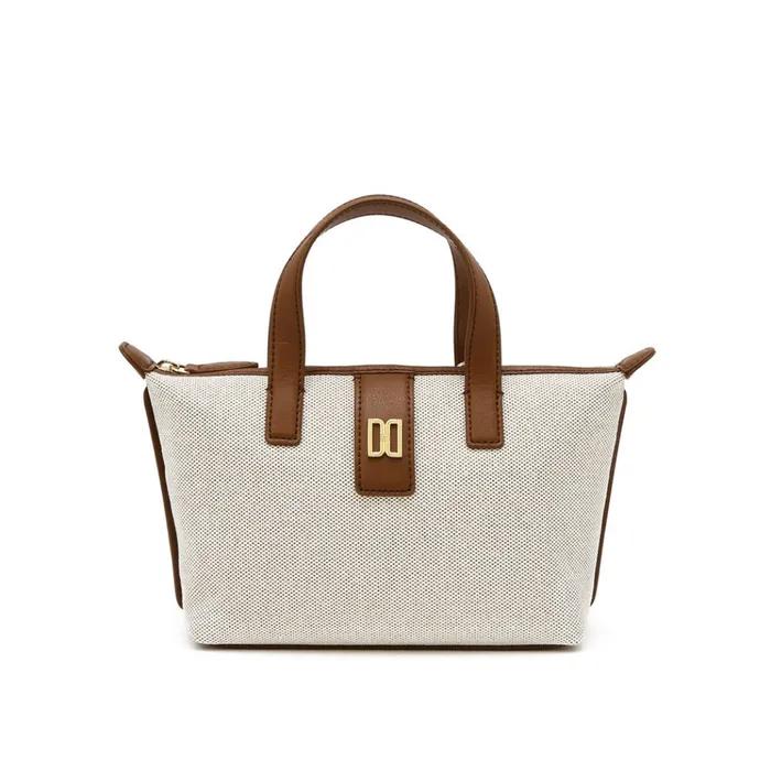 Ivory Canvas DD Logo Tote Bag S DCBA6E924IV