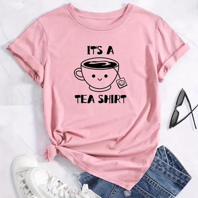 Damen Sommer T-Shirt Print Süßes und Lustiges Graffiti Kurzarm T-Shirt Lässig Bedruckte Oberteile