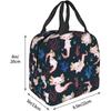 Kawaii Lunch Bag Axolotls Insulated Lunch Box for Women Men Reusable Portable Lunch Bento Tote for School Work Picnic Hiking