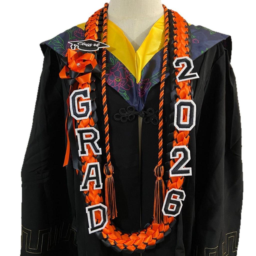 2026 Commencement Double Headed Braided Cord Graduation Lei Academic Achievement Symbol