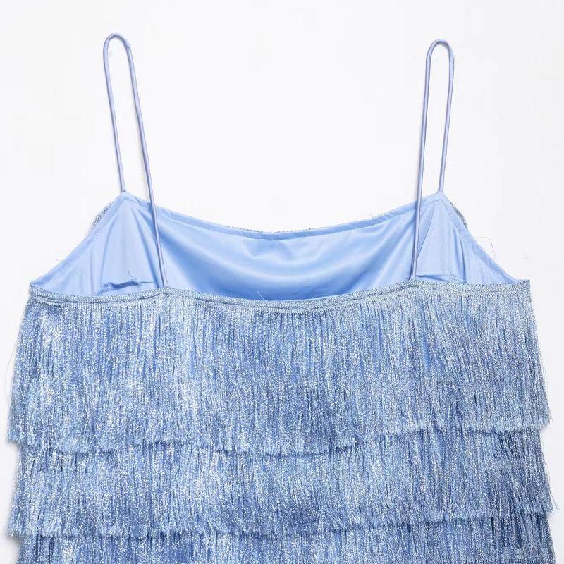 Araltay New Arrival Fashion Style Women's Clothing Fashion All-Match Minimalist Tassel Short Sling Dress 8351046