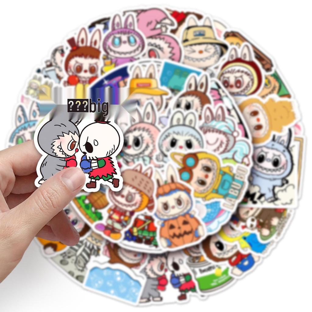 50 Cute Labubu Graffiti Stickers for Phones, Suitcases, and Laptops