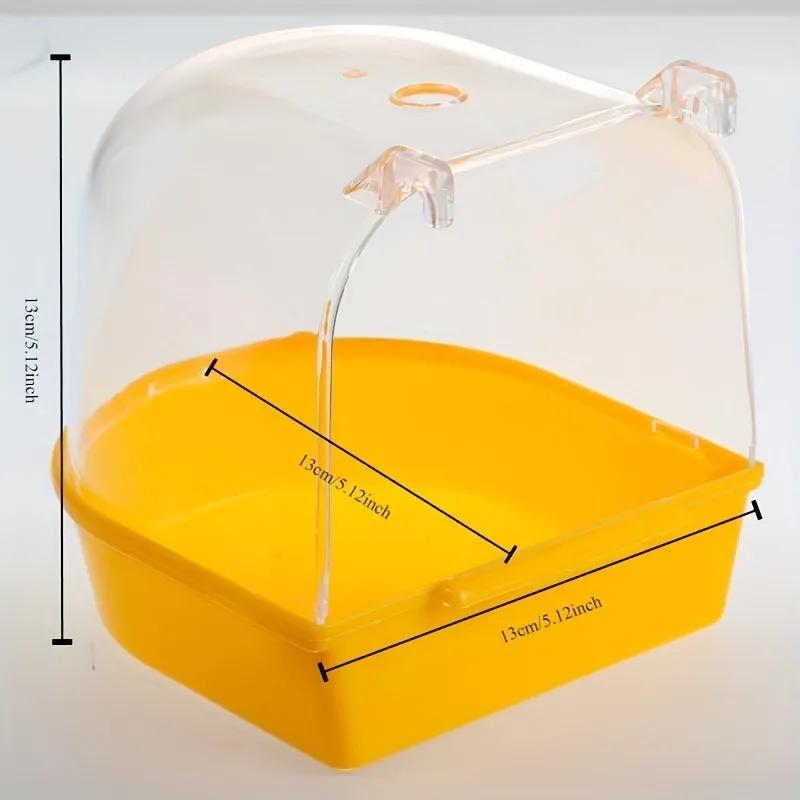 Vogelbad Box Einfach Aufzuhängen Papagei Badezimmer Innen Duschzubehör für Käfige und Ziervögel Transparente Acryl Vogelbadewanne