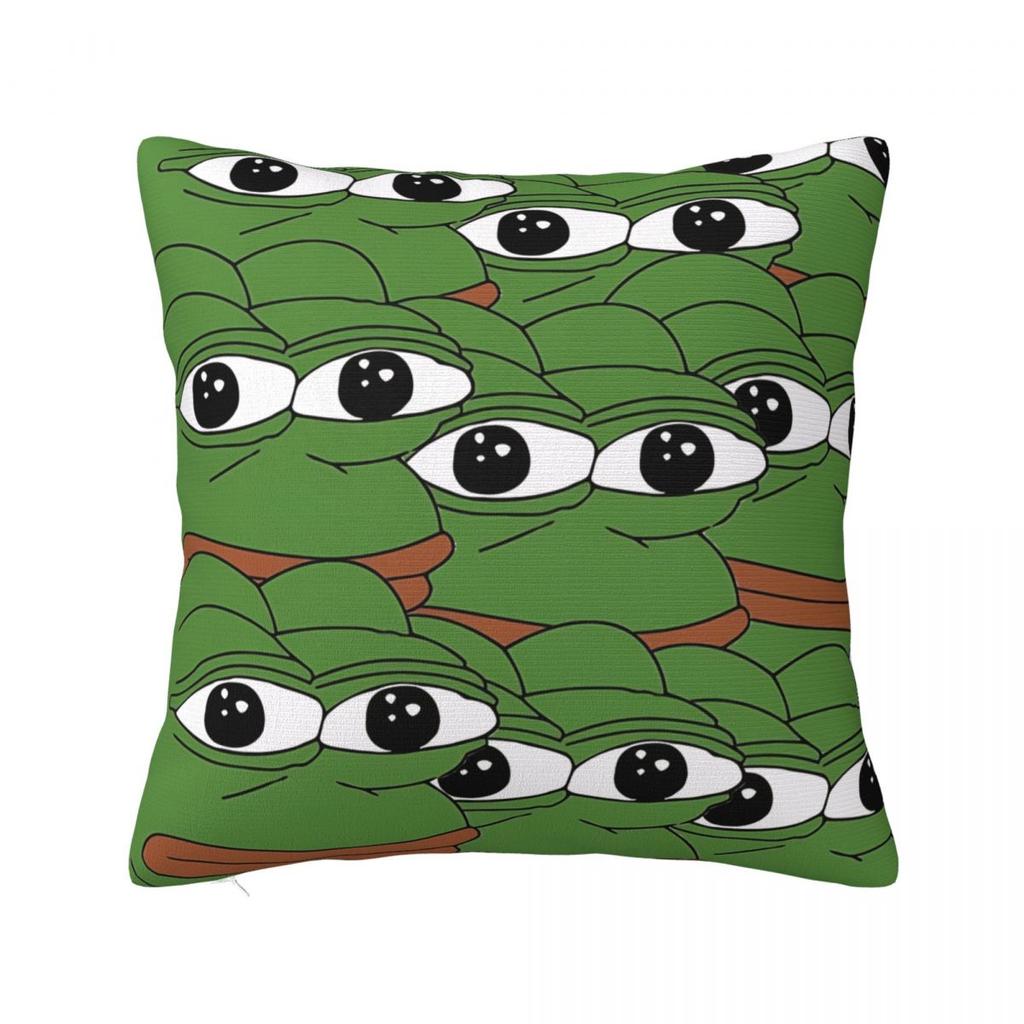 Fancy Pepes Frog Pillow Cover Polyester Pillow Case Cushion Cover Kawaii Design Pillowcases For Living Room Chair