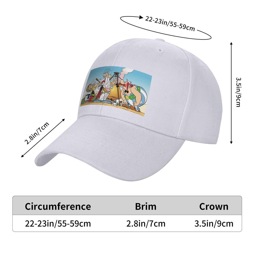 Unisex Baseball Hats Asterix And Obelix Dogmatix Outdoor Streetwear Summer Sports Baseball Caps Hip Hop Cap Casquette Hats