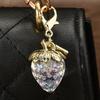 Strawberry Keychain Transparent Keyring Stylish Pendant Keychains Exquisite Backpack Decoration Accessories Gifts