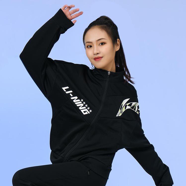 Li Ning Jackets Women's Black Stand Collar Moderate Other AWDS364-1